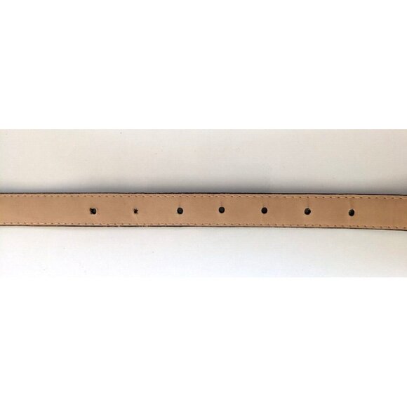 Eaton Women Skinny Belt Reptile Python Animal Print Brown Size L Made In Canada - Picture 8 of 8